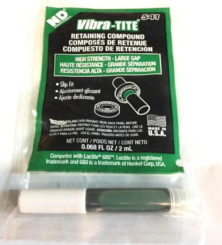 Vibra-TITE 541 High Strength, Anaerobic Retaining Compound, 2 Ml (VT541).