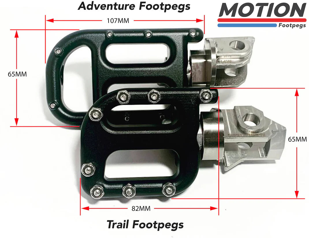 What size Platform should I get from Motion Footpegs?